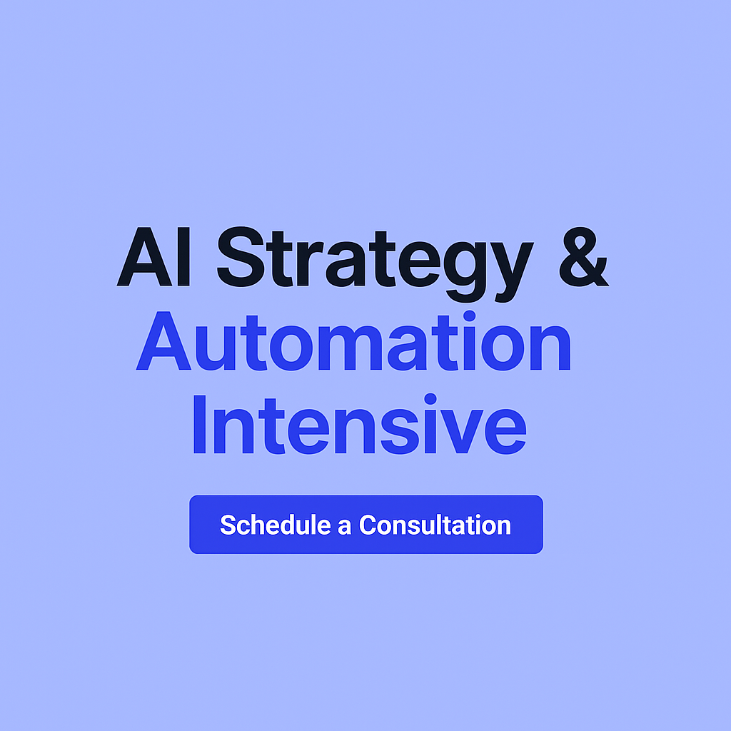 AI Strategy & Automation Intensive